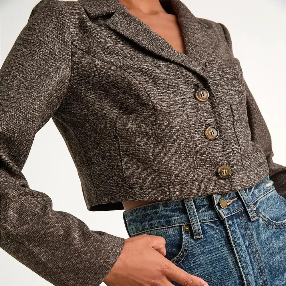 NWT Lulus Cropped Women's Blazer Jacket size Small - Picture 2 of 3